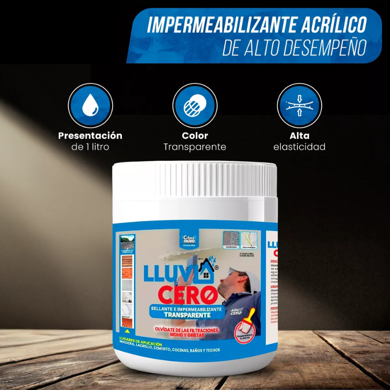 LluviaCero™: Impermeabilizante y Sellador Transparente de 1 Litro – RODAN  STORE