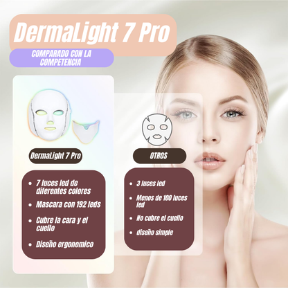 DermaLight 7 Pro™: Mascara de Fototerapia Led con 7 Frecuencias diferentes