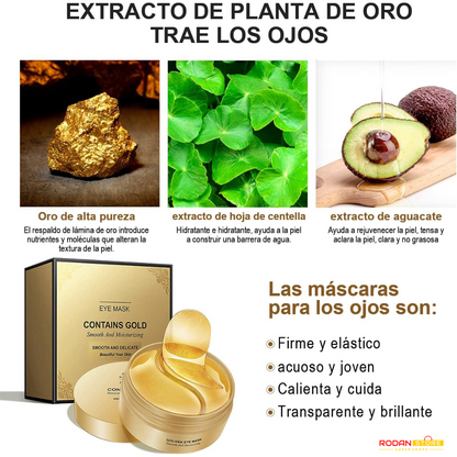 Gold Eye Mask™: Rejuvenece e Hidrata tu Mirada con Oro de 24k (60 parches)