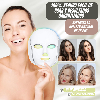 DermaLight 7 Pro™: Mascara de Fototerapia Led con 7 Frecuencias diferentes